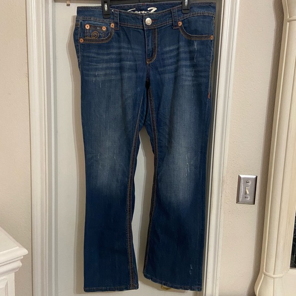 Seven7 Boot Cut Jeans Size 16. Women's Blue Jeans - Picture 1 of 5